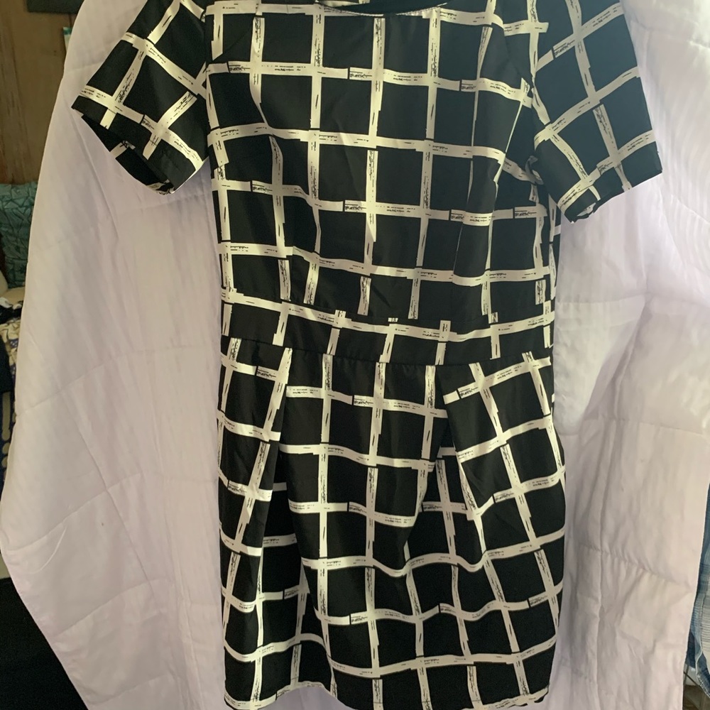 Black and white office dress